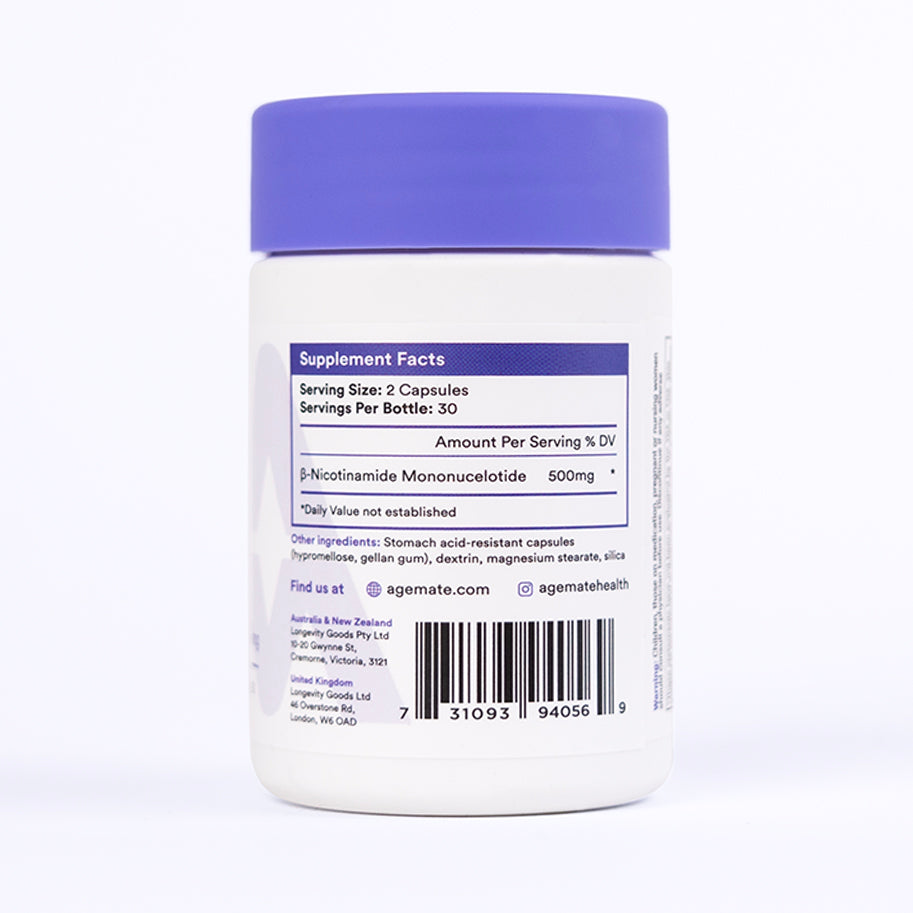 NMN Capsules for NAD+ (60 x 250mg)