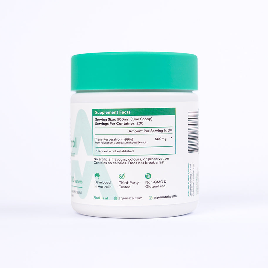 3-Pack of 100g Pure Resveratrol Powder for DNA Repair