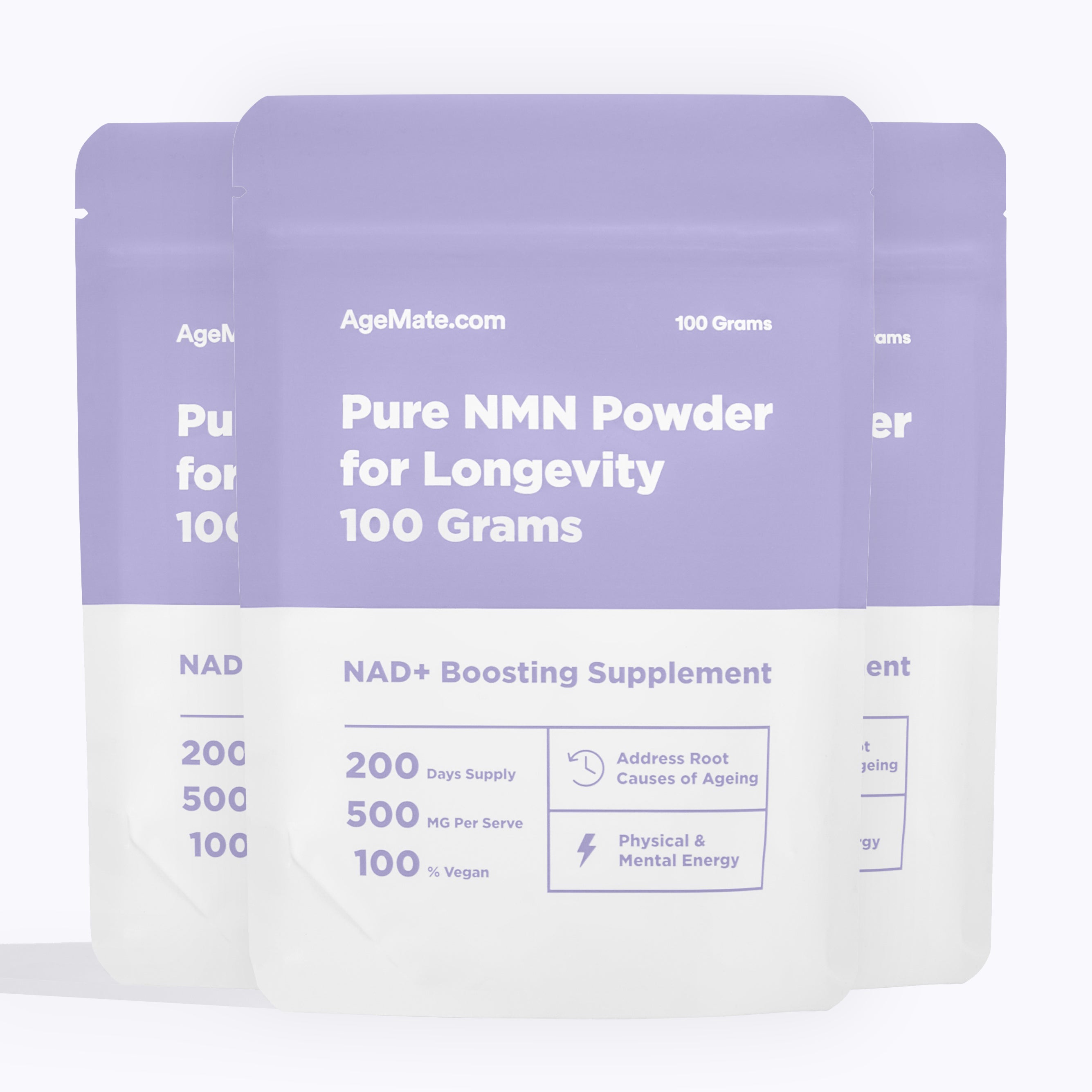 3-Pack of NMN Supplement for NAD+ (100g Pure NMN Powder)