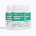 3-Pack of Resveratrol Supplement for DNA Repair (60 x 250mg Capsules)