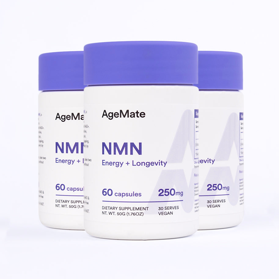 3-Pack of NMN Supplement for NAD+ (60 x 250mg Capsules)