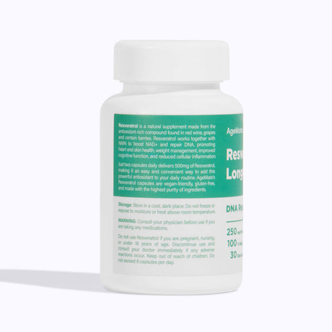 3-Pack of Resveratrol Supplement for DNA Repair (60 x 250mg Capsules)